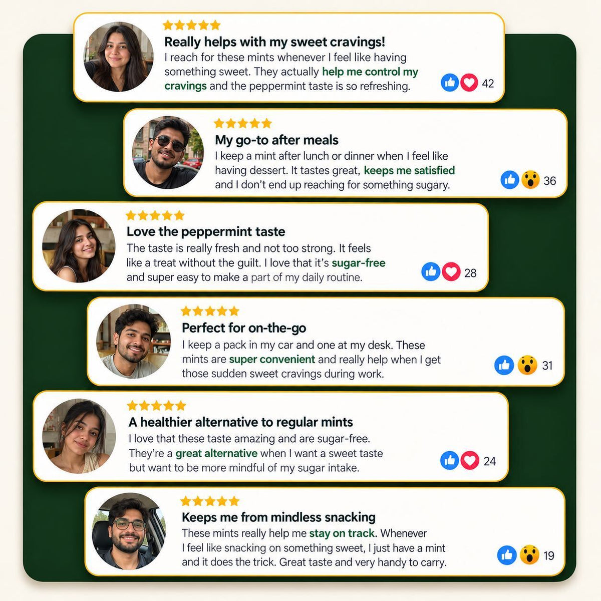Customer social proof and reviews