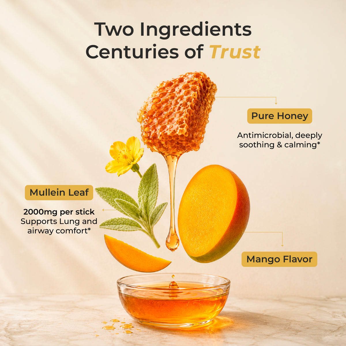 Mullein Honey Sticks -  Mango