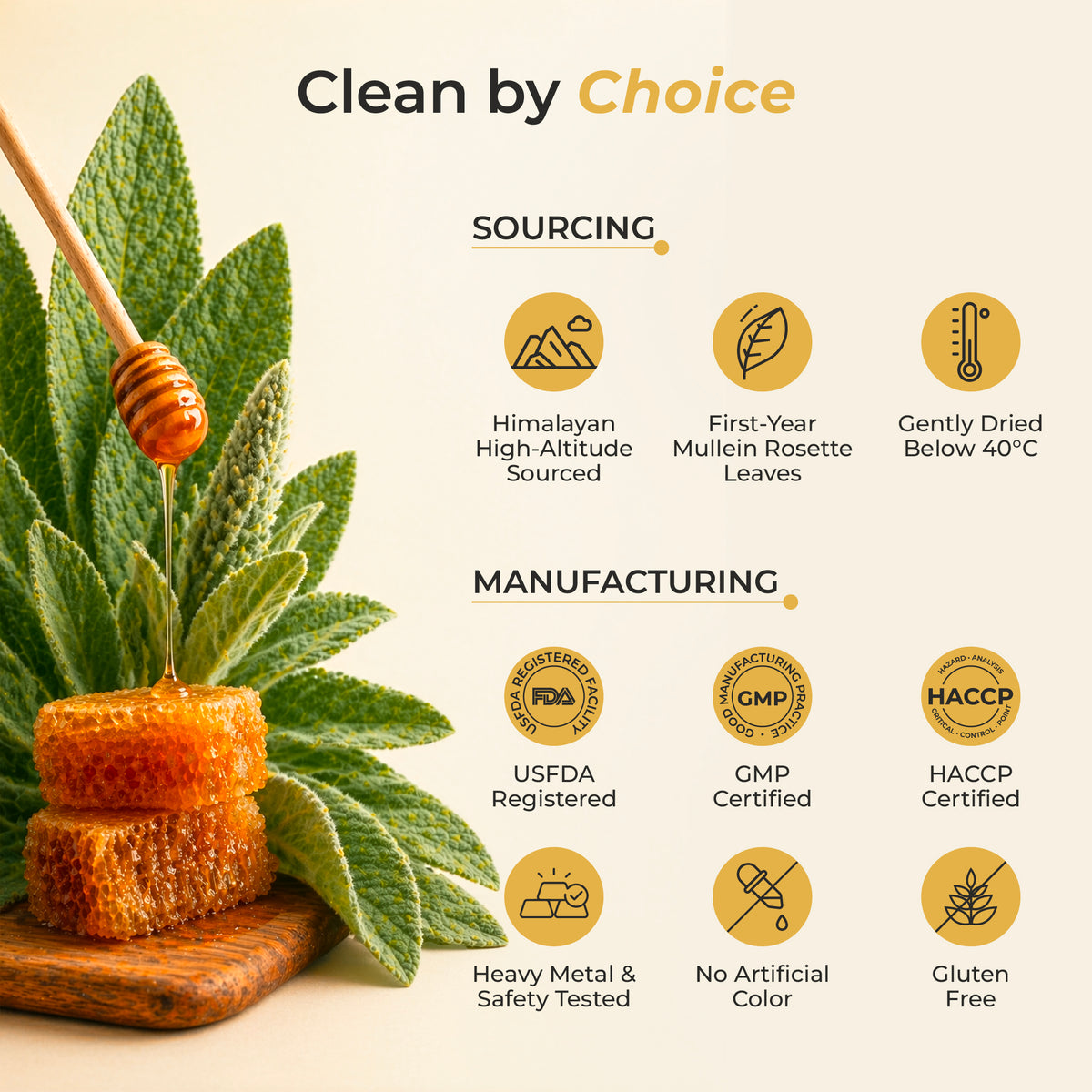 Mullein Honey Sticks -  Mango