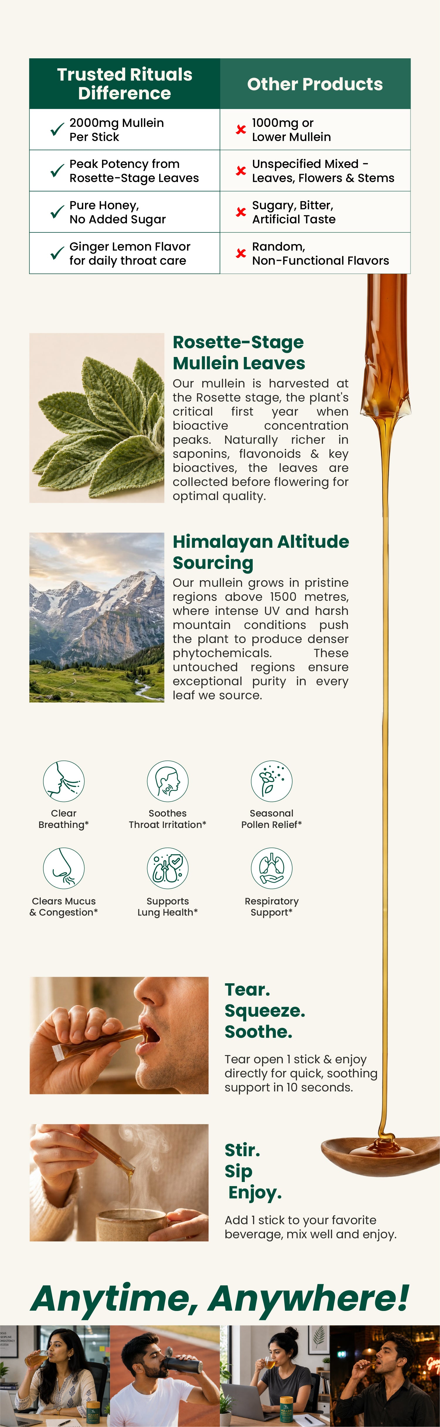 Mullein Honey Sticks — product story
