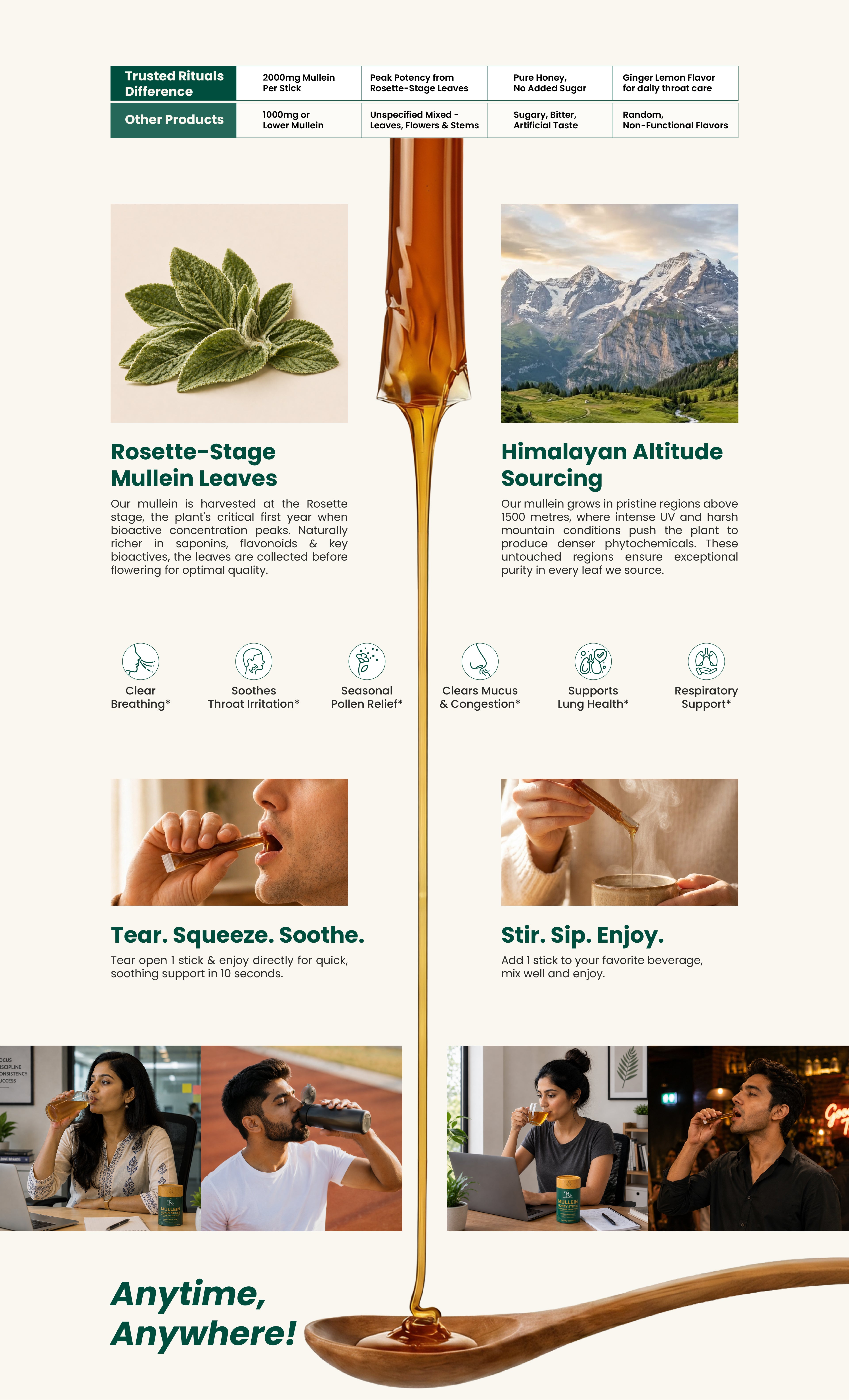 Mullein Honey Sticks — product story